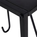 Portalegna per Camino 34x34x111 cm con Accessori in Metallo Nero