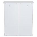 Armadietto Portaoggetti da Parete per Bagno e Cucina 3 Ripiani in Legno Bianco 53.5x16x62.5 cm 