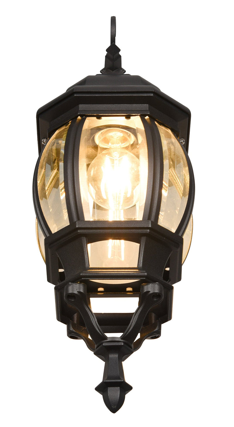 Applique da Esterno Attacco E27 in Alluminio Nero Opaco