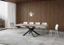 Tavolo Allungabile 120-224x90x77 cm Volantis Cashmere Telaio Antracite 