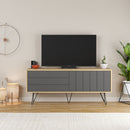 Mobile TV 2 Ante 3 Ripiani 57x139x36 cm in MDF Piccadilly Antracite