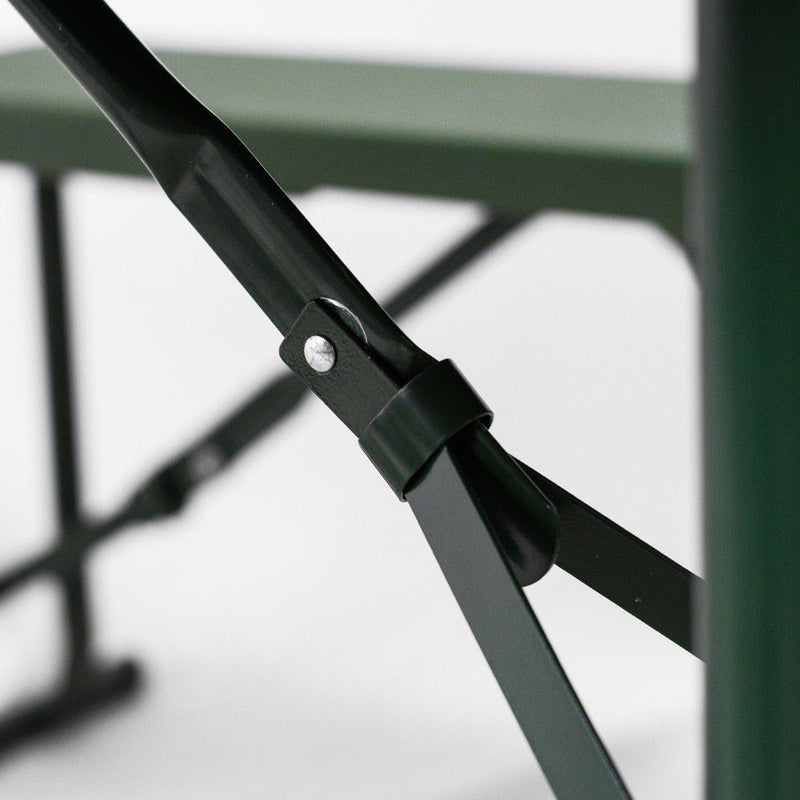 Set Birreria da Giardino Pieghevole Tavolo 105x69x64 cm 2 Panche in Polietilene Verde