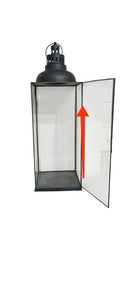 Lanterna Missie Grande 29x29x89 h cm in Acciaio Antracite Seconda Scelta