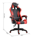 Sedia da Gaming Ergonomica 66x60x134 cm in Similpelle Rosso