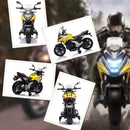 Moto Elettrica per Bambini 3-6 Anni Licenza Honda 12V Doppi Motori Rotelle 3 km/h Max 30kg Giallo      