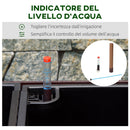 Fioriera da Balcone 99x18x19 cm in Polipropilene Marrone