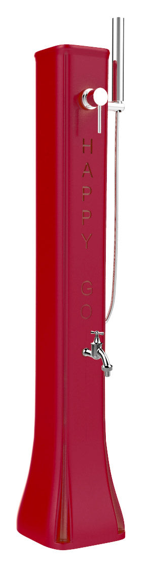 Mini Doccia Solare da Giardino Lavapiedi Miscelatore e Doccetta Mobile Arkema Happy Go Ruby prezzo