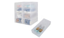 Set 5 Scatole per Scarpe 33x21x12 cm Contenitore Organizzatore Salvaspazio Trasparenti