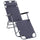 Fauteuil inclinable pliant en métal et textilène gris