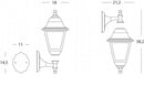 Lampada Applique Lanterna Componibile Grande Quadrata Up&Down Colore Nero per Esterno Linea Marine Sovil