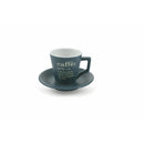 Set 6 tazzine Caffè con Piattino Ø6x6 cm in Gres VdE Tivoli 1996 con Stand