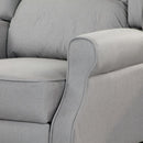 Poltrona Relax Reclinabile 76,5x73x47 cm Push Back in Tessuto Tortora