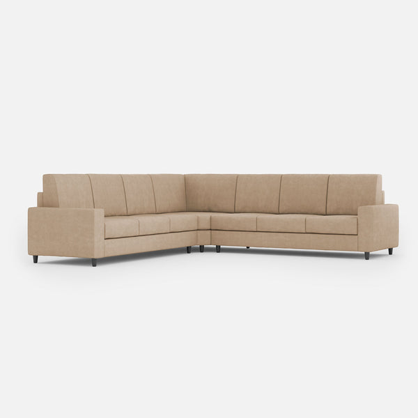 Canapé d'angle Sakar 7 places 286x286x85 cm en tissu beige online
