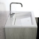 Mobile Lavatoio Sospeso Vasca Zeus in MineralMarmo Apertura a Cassettone 60x48x50 cm Olmo Bianco