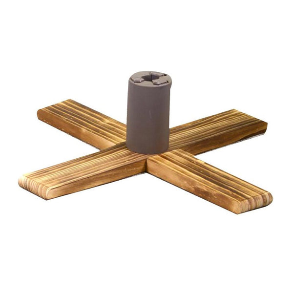 Socle pour Sapin de Noël 54x54xh16 cm en bois naturel carré réglable 3 tailles acquista