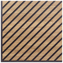 Set 10 Pannelli Decorativi Fonoassorbenti 58x58 cm in MDF Decoro C Obliquo Rovere Aurora