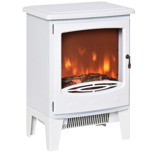 Cheminée électrique au sol 39x26x54,8 cm Effet Flamme 1800W Blanc online