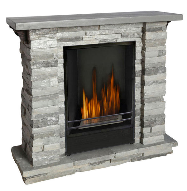 Camino a Bioetanolo da Pavimento 90x30x80 cm Tigullio Effetto Pietra Grigia acquista