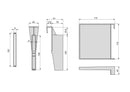 Set di Divisori Casseti Vertex-Concept L900 Grigio Antracite Alluminio e Tecnoplastica Emuca