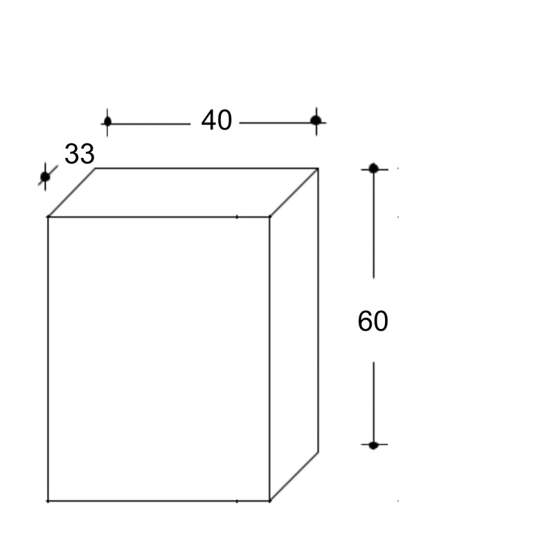 Pensile Bagno Lavanderia con 1 Anta e Vano a Giorno 43x27x58 cm in Nobilitato Bianco Opaco 