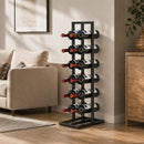 Cantinetta Vini Portabottiglie da Terra 31x23x84,5 cm Capienza per 12 Bottiglie in Metallo Nero      