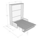 Letto Matrimoniale Francese A Scomparsa 140 Versia Con Divano E Mensola Bianco      