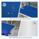 Tavolo da Toelettatura e Tosatura Pieghevole per Cani e Gatti 70x45x74-81 cm Carico 70Kg Blu
