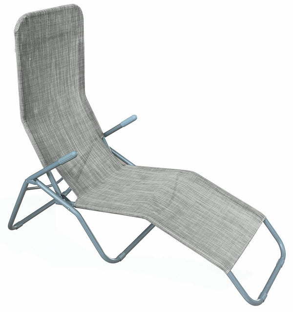 Chaise longue pliante Dondolina en aluminium Texte Soriani Gris sconto