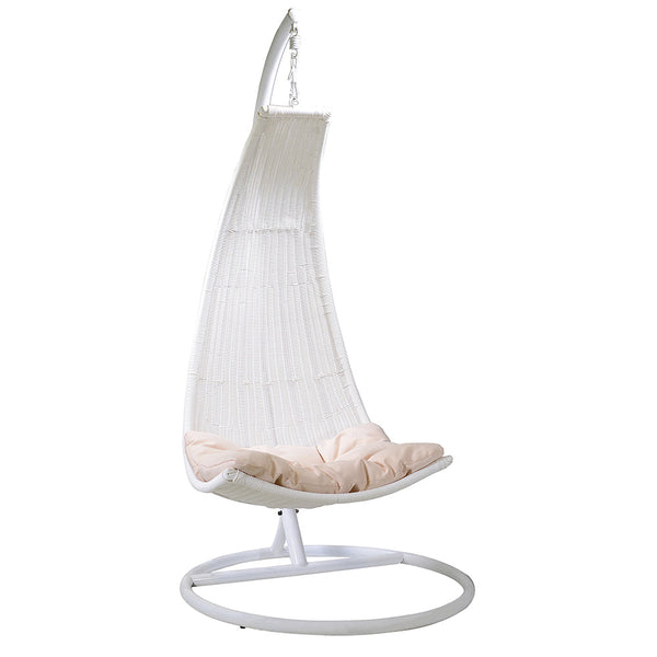prezzo Balançoire de jardin suspendue en polyrotin 1 place pendante blanc