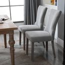 Set 2 Sedie Imbottite 45x66x92,5 cm in Tessuto  Grigie