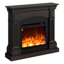 Camino Elettrico da Pavimento 113,7x102,2x28,2 cm Effetto Fiamma 1500W Sined Cetona Wenge