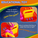 Playset Acquatico per Bambini 53 Pezzi 123x90x7 cm con Acqua e Sabbia Blu e Rosso