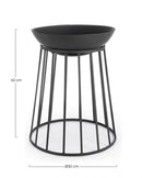 Set 2 Bracieri da Giardino Ø50x63h cm Efesto Nero 