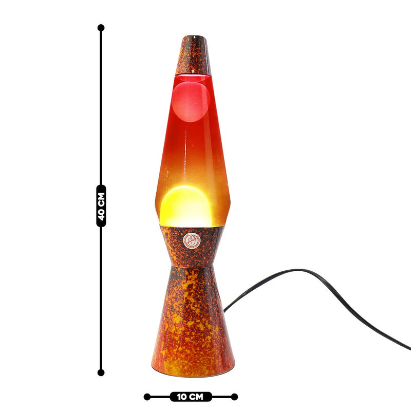 Lampada Lava Lamp 40cm Base Fantasia Volcano e Magma Rosso