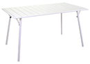 Tavolo da Giardino Pieghevole 140x80x74 cm in Ferro Rovigo Bianco