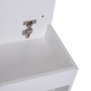 Panca da Ingresso Scarpiera con Sedile Imbottito Ribaltabile in Legno Bianco 80x30x47 cm 