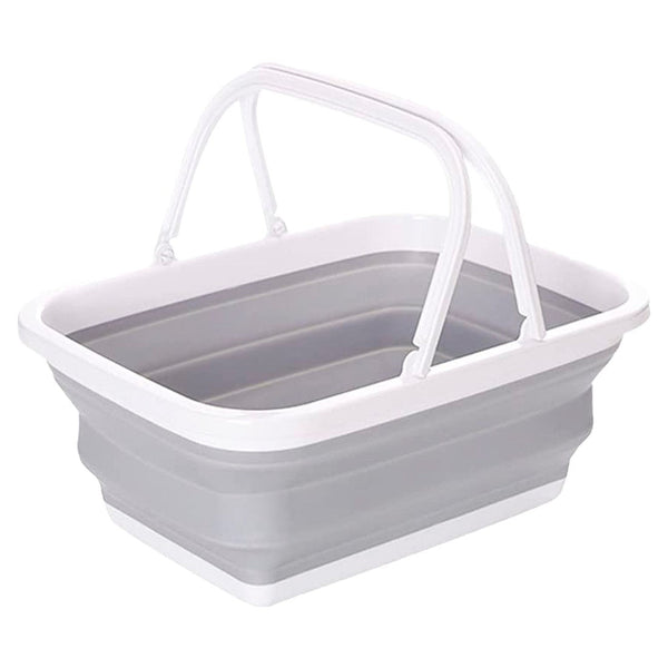 sconto Lavabo pliable polyvalent de 9 litres peu encombrant avec poignées grises