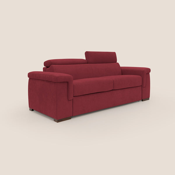 Divano Letto 3 Posti 200x100x95 cm in Tessuto Rosso prezzo