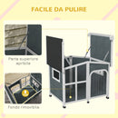 Cuccia per Cani Taglia Media da Esterno con Tetto Apribile 101x66,5x70,5 cm in Legno Grigio