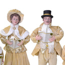 Famiglia Cantori in Plastica e Tessuto Oro Set 4pz cm 34x22xh95