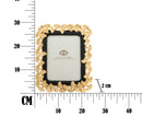 Cornice Glam Gink 24,5x2x29 cm in Poliresina e Vetro Oro e Nero