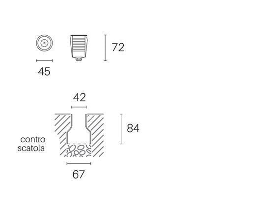 Faretto Calpestabile Incasso Pavimento a LED 2,5W 4000K Sovil Acciaio