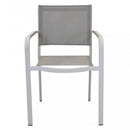 Sedia da Giardino Zante Impilabile 56x60x84 h cm in Textilene Tortora