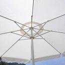 Ombrellone da Giardino in Alluminio Ø3m con Manovella Vorghini Round Bianco e Ecrù