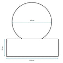 Sfera Cascata Artificiale da Giardino con LED Ø80 cm in Acciaio Inox con Pompa