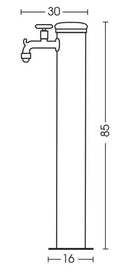 Fontana da Giardino con Rubinetto Belfer 42/ARF Verde