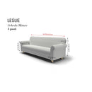 Copridivano Elasticizzato in Poliestere Leslie Panna Varie Misure