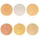 Set 6 Tovagliette Ø38 cm  in Paglia e Carta VdE Tivoli 1996 Spiral
