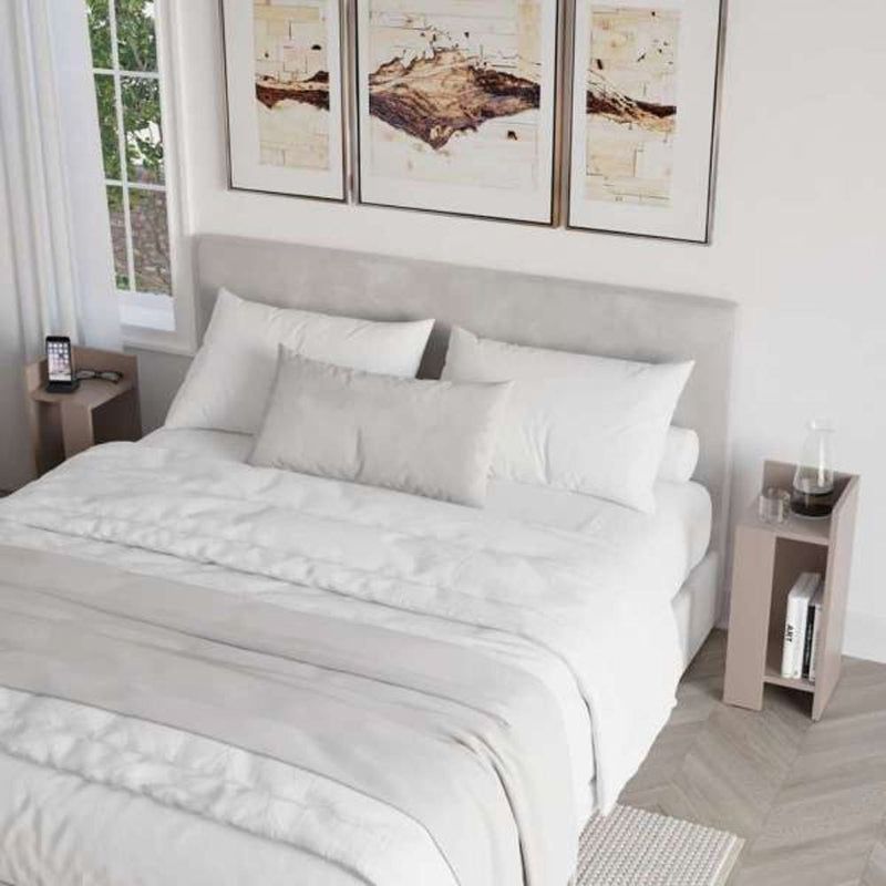 Set 2 Comodini 25x25x60 cm in MDF Elos Light Mocha