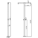 Doccia da Giardino ad Acqua Fredda in Acciaio Inox con 2 Soffioni Stretti Sined Bicefalo  